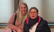 Linda ed Emanuela Pines alla lettura della sentenza