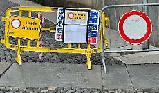 strada interrotta per lavori