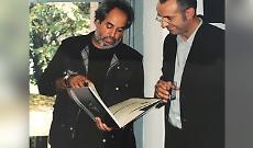 L'artista Flavio Piras con Massimo Bottura