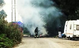 Asti, nuovo rogo al campo rom di via Guerra