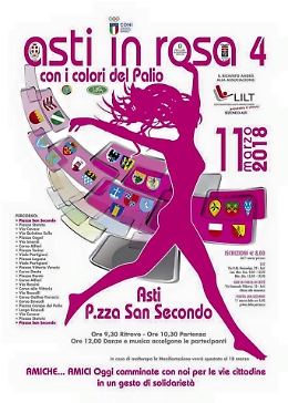Camminata benefica "Asti in rosa.... con i colori del Palio"