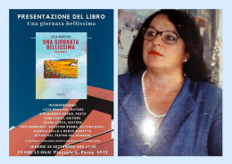 Licia Braccini presenta il suo libro di racconti "Una giornata bellissima"