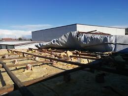 Canelli, vento scoperchia tetto in lamiera di un&rsquo;azienda di macchine enologiche