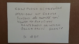 Canelli, l'ammirazione per il sindaco passa da un foglietto scritto a mano e appiccicato su un pannello
