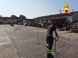 Montechiaro d'Asti: il temporale d'aria fa crollare la tettoia del Consorzio Agrario