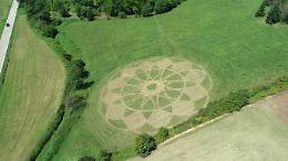 Geometria e trattorino: a Portacomaro il cerchio nel grano creato da Beppe Gargarella