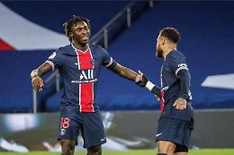 Doppio Kean lancia il PSG il Champions League