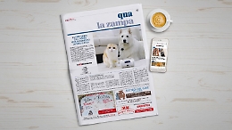 Nell'inserto del giornale "Qua la zampa", animali domestici: pillole di salute durante il lockdown