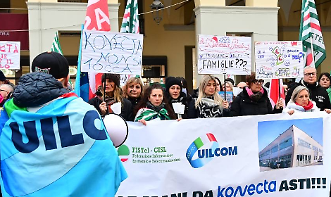 Konecta, il 13 gennaio lavoratori delle sedi piemontesi in sciopero