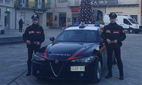 Pattuglia di carabinieri a Nizza Monferrato