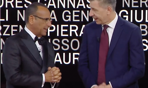 zoe trinchero sul palco di Sanremo