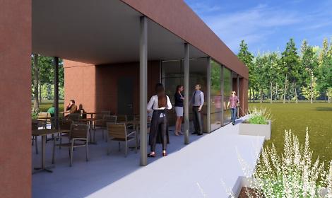 Un nuovo chiosco nel parco del castello