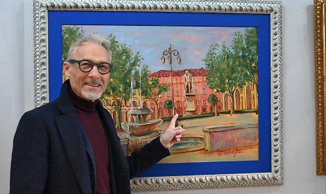 Scorci della citt&agrave; di Asti e paesaggi nella mostra di Filippo Pinsoglio