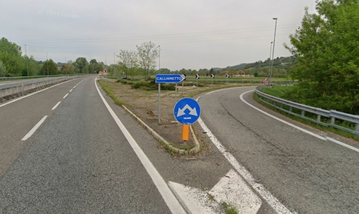 Lo svincolo per Callianetto sulla tangenziale est SS706