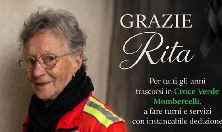 Addio a Rita Mogliotti, storica volontaria e madrina della Croce Verde mombercellese