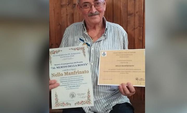 San Damiano d'Asti piange Nello, il volto gentile di chi aveva bisogno