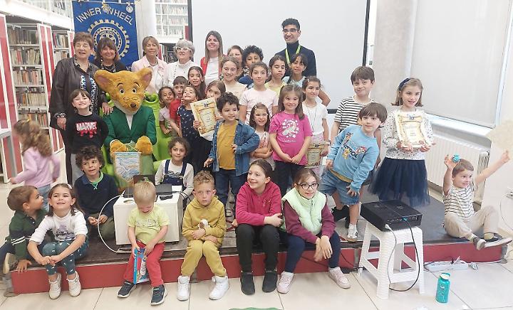 Geronimo Stilton alla premiazione dei "Topini da biblioteca"