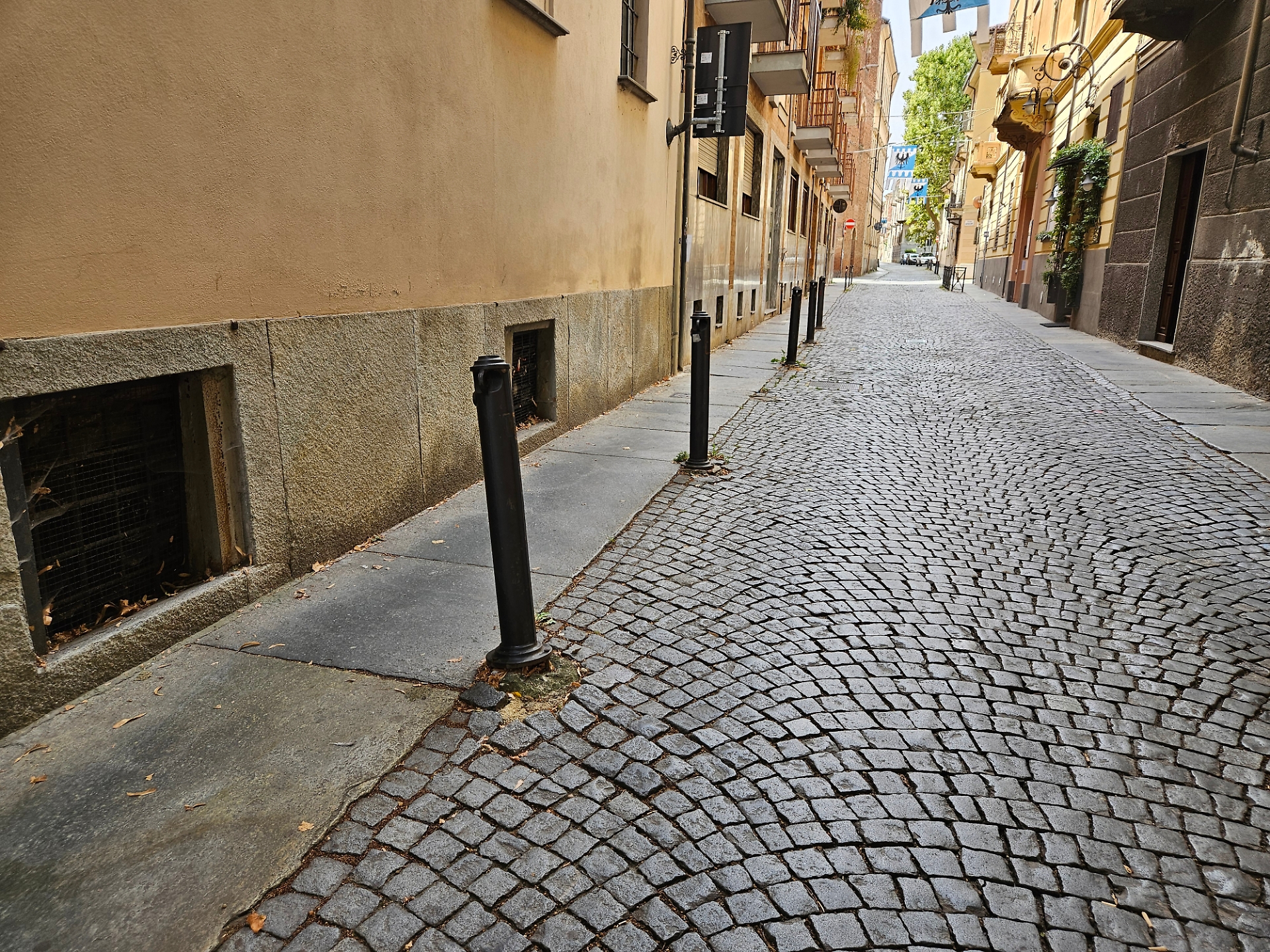 Il tratto di via Carducci interessato dai lavori