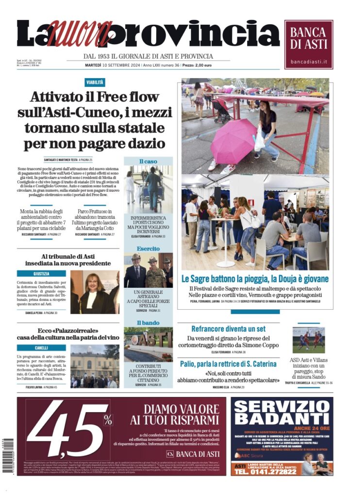 prima pagina settembre