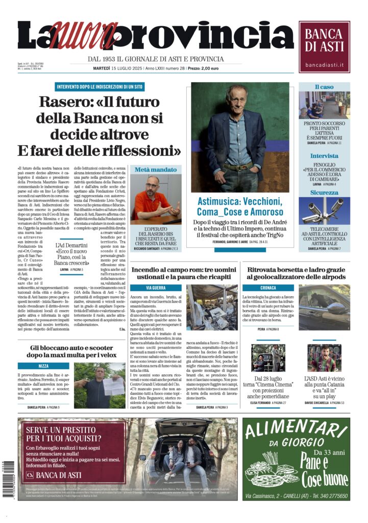prima pagina luglio