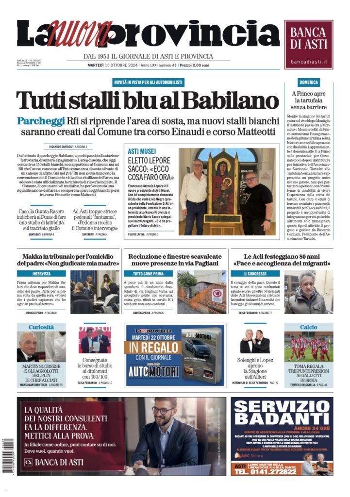 prima pagina ottobre