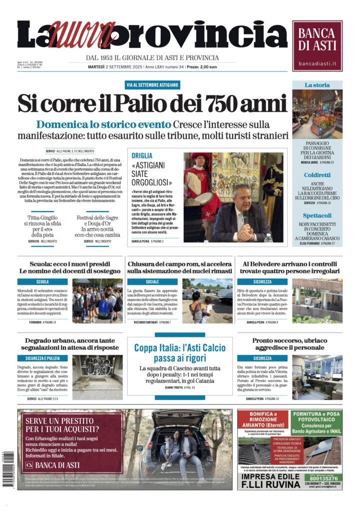 prima pagina settembre