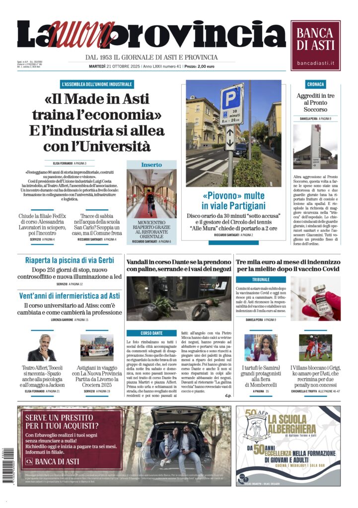 prima pagina ottobre
