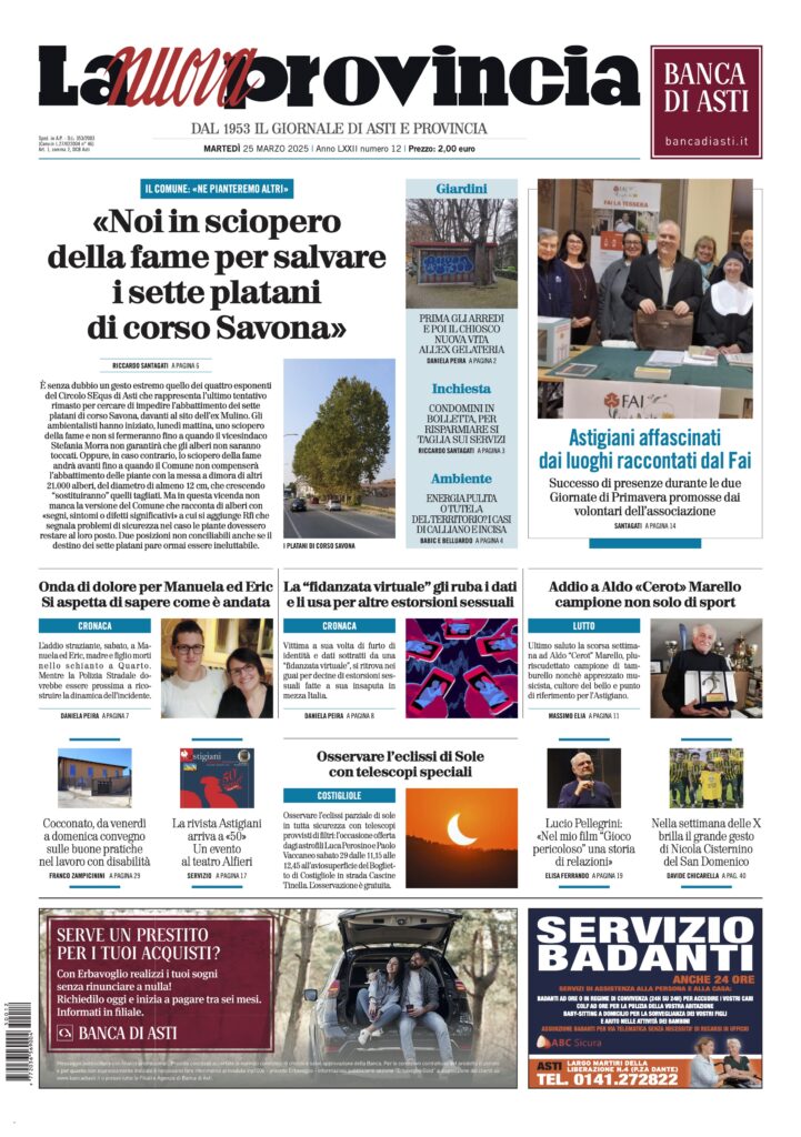 prima pagina marzo