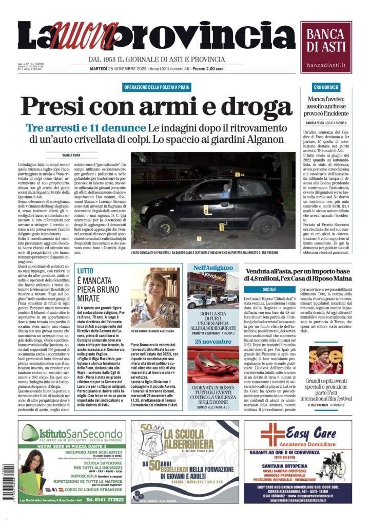 prima pagina novembre