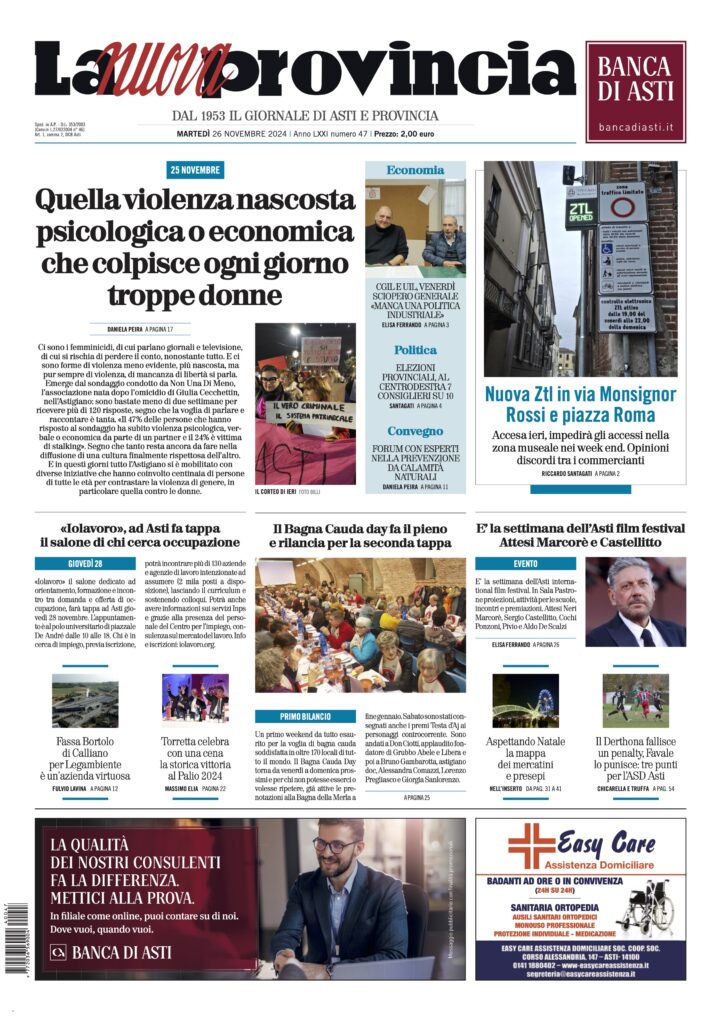 prima pagina novembre