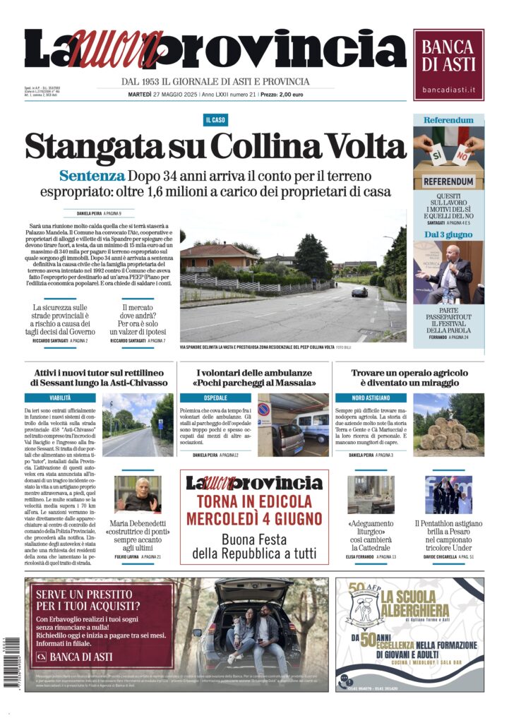 prima pagina maggio