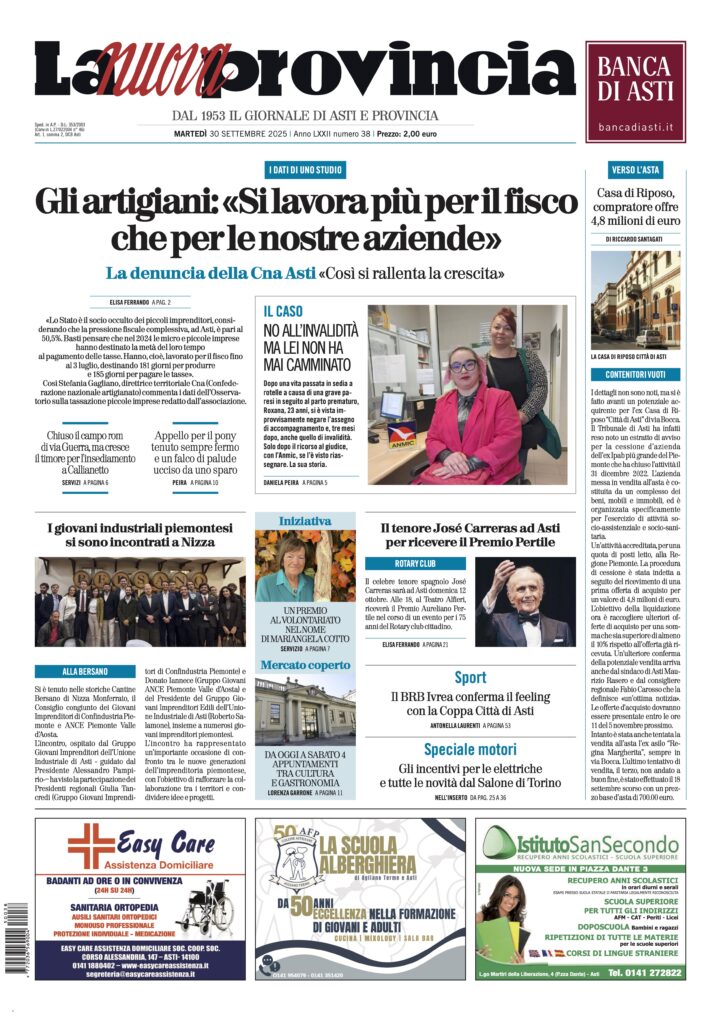 prima pagina settembre