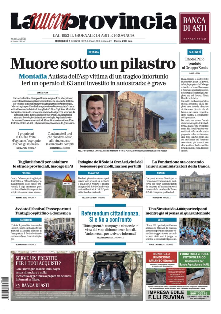 prima pagina giugno