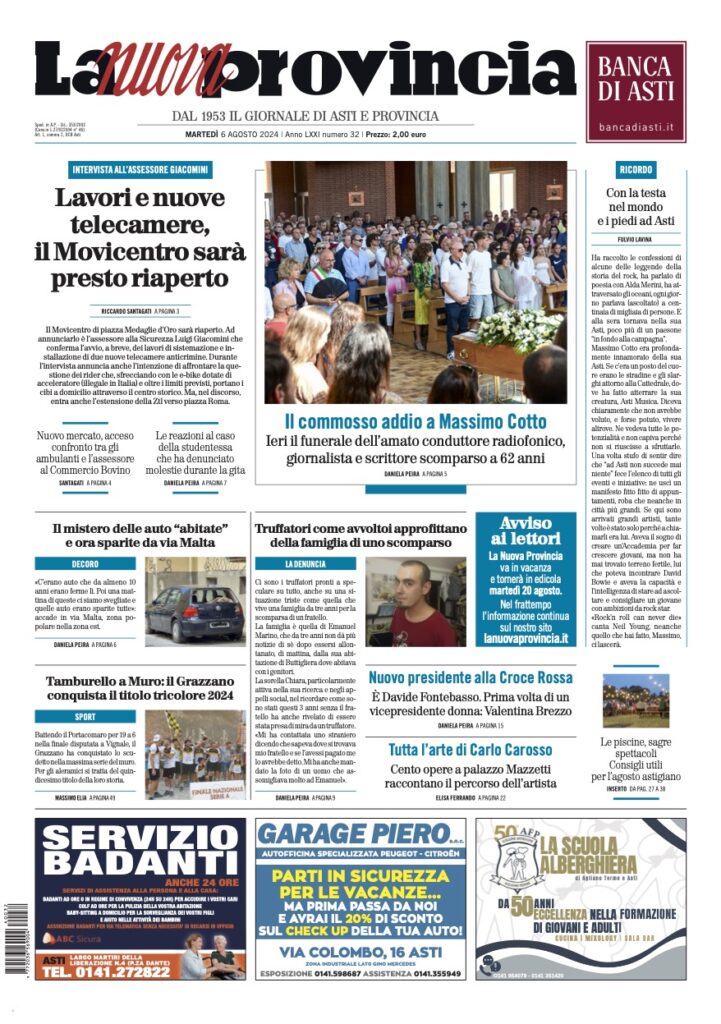 prima pagina agosto bis