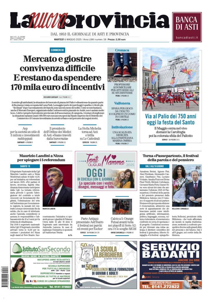 prima pagina maggio