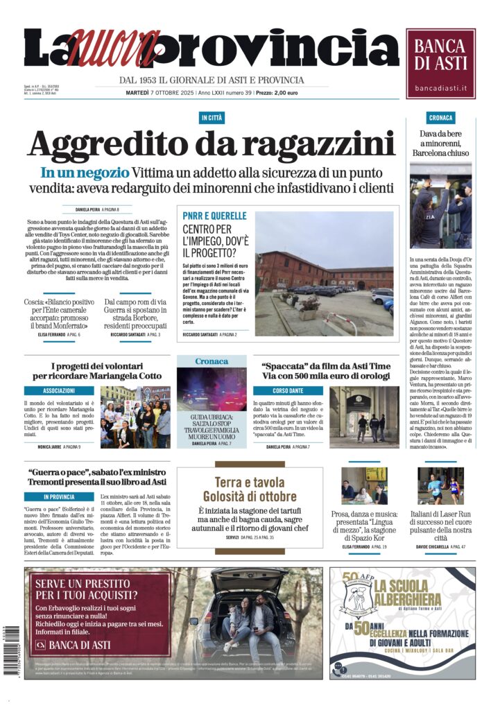 prima pagina ottobre