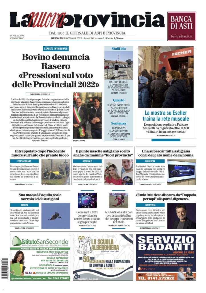 prima pagina gennaio