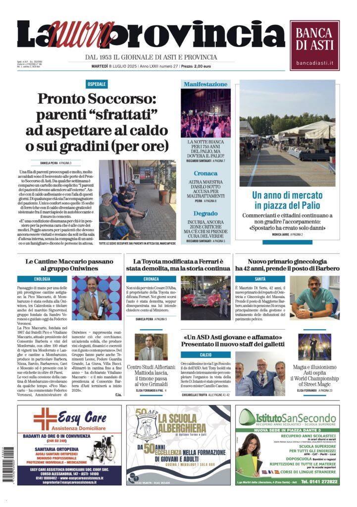 prima pagina luglio