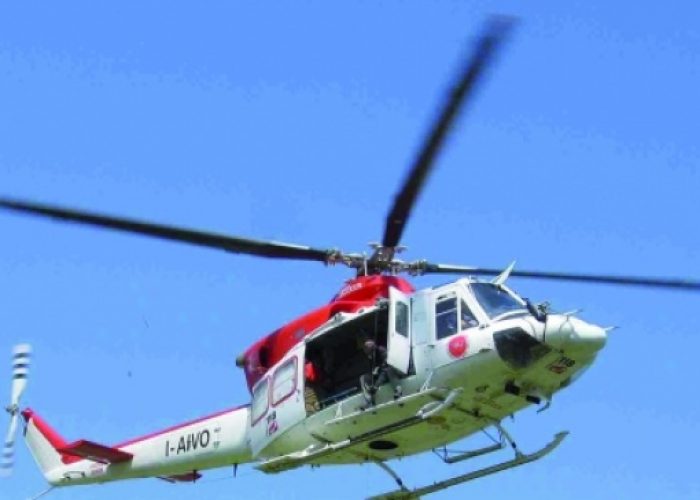 118: un elicottero notturno in via Gerbi