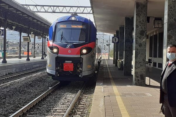 Presentazione alla stazione di Asti dei nuovi treni regionali Pop
