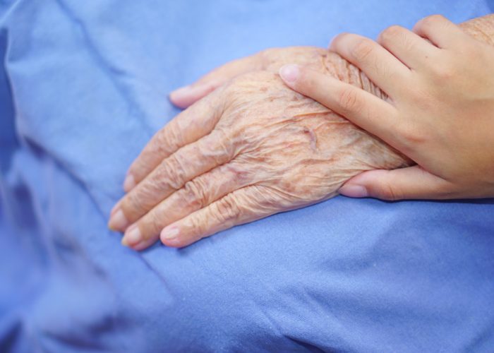 A,Child,Or,A,Boy,Touching,Hands,Asian,Senior,Or