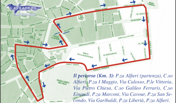 Cartina percorso StraAsti