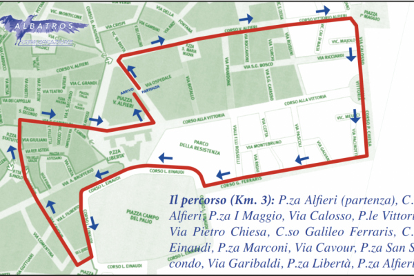 Cartina percorso StraAsti