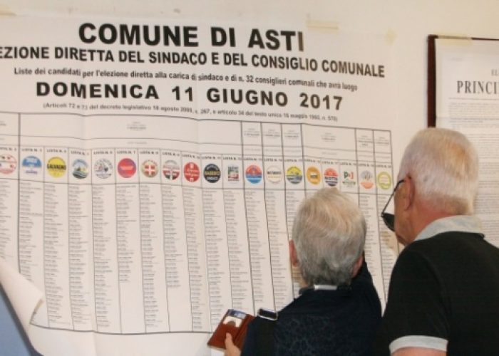 Asti: solo il 57,43% degli iscritti è andato a votare