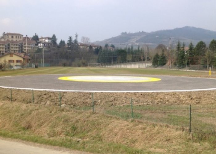 Bubbio, pista attrezzata per l'elisoccorso notturno