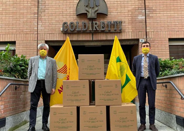 La strenna della solidarieta' effettuata dalla Coldiretti