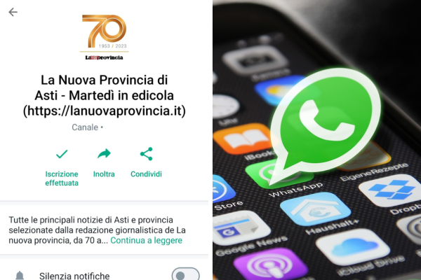 Canale WhatsApp La Nuova Provincia di Asti