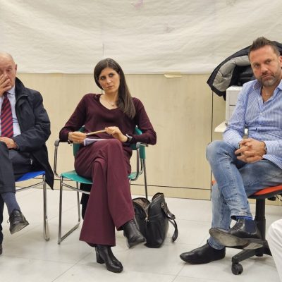 Chiara Appendino all'ospedale di Asti