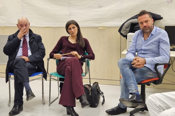 Chiara Appendino all'ospedale di Asti