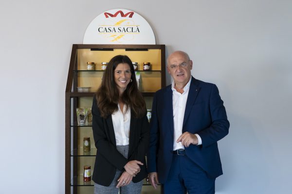 Chiara Ercole CEO Saclà e Carlo Demartini AD Banca di Asti